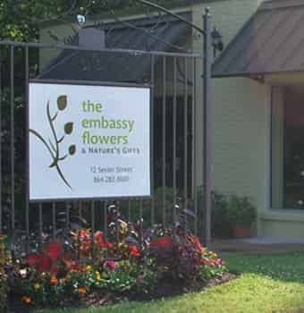 The Embassy Flowers & Nature’s Gifts, a florist located in Greenville, South Carolina